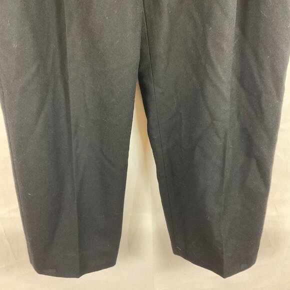 J. Crew Vintage Wool Pants 10 Black Pleated Pockets Lined - Picture 4 of 10